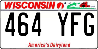 WI license plate 464YFG