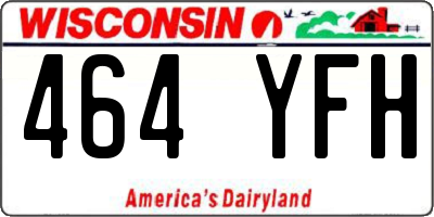 WI license plate 464YFH
