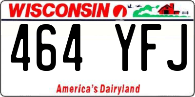 WI license plate 464YFJ