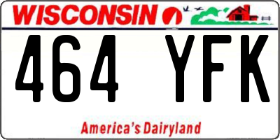 WI license plate 464YFK