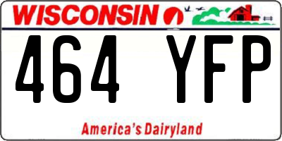 WI license plate 464YFP