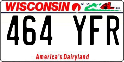 WI license plate 464YFR
