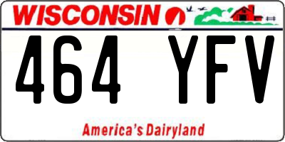 WI license plate 464YFV