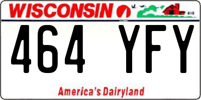 WI license plate 464YFY