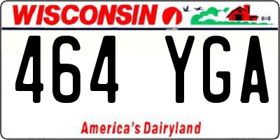 WI license plate 464YGA