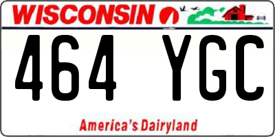 WI license plate 464YGC