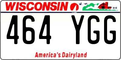 WI license plate 464YGG