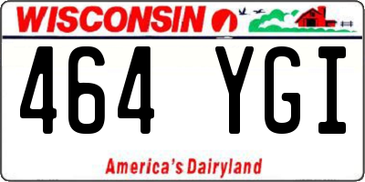 WI license plate 464YGI