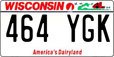 WI license plate 464YGK