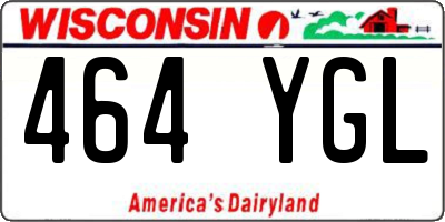 WI license plate 464YGL