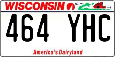 WI license plate 464YHC