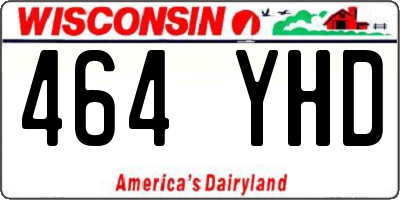 WI license plate 464YHD