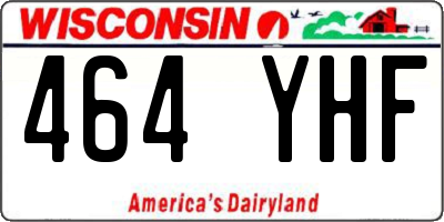 WI license plate 464YHF