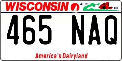 WI license plate 465NAQ