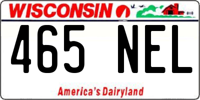WI license plate 465NEL