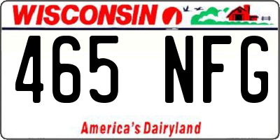 WI license plate 465NFG