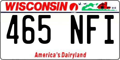 WI license plate 465NFI