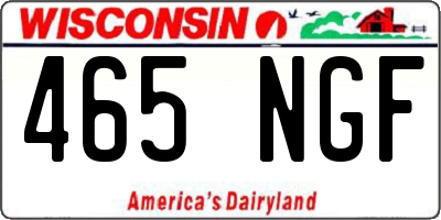 WI license plate 465NGF