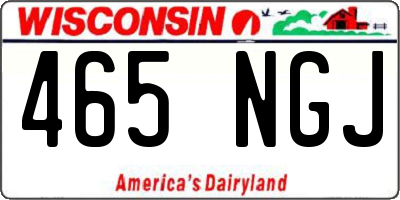 WI license plate 465NGJ