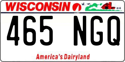 WI license plate 465NGQ