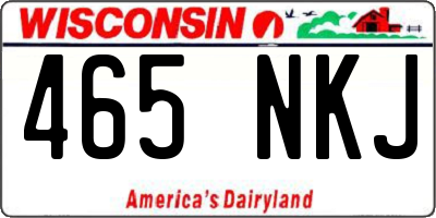 WI license plate 465NKJ
