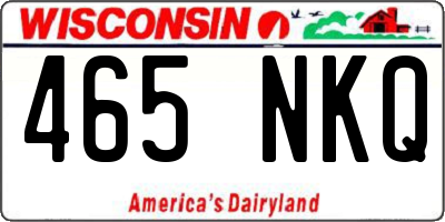 WI license plate 465NKQ