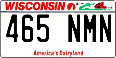 WI license plate 465NMN