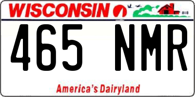 WI license plate 465NMR