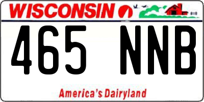 WI license plate 465NNB