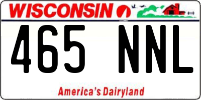 WI license plate 465NNL