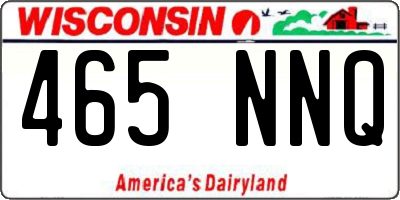 WI license plate 465NNQ