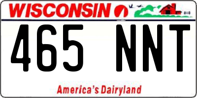 WI license plate 465NNT