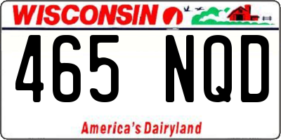 WI license plate 465NQD