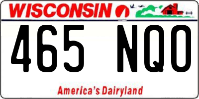 WI license plate 465NQO
