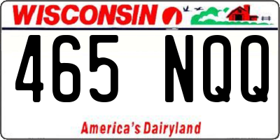 WI license plate 465NQQ