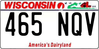 WI license plate 465NQV