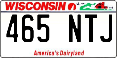 WI license plate 465NTJ
