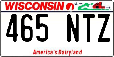 WI license plate 465NTZ