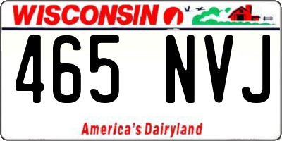WI license plate 465NVJ