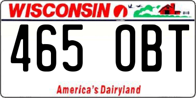 WI license plate 465OBT