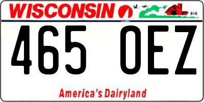 WI license plate 465OEZ