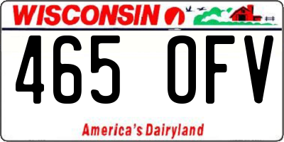 WI license plate 465OFV