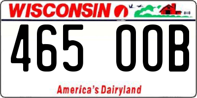 WI license plate 465OOB