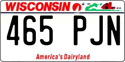 WI license plate 465PJN