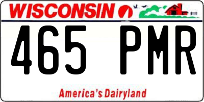 WI license plate 465PMR