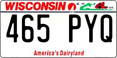 WI license plate 465PYQ