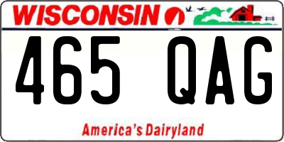 WI license plate 465QAG