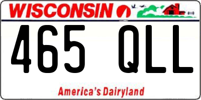 WI license plate 465QLL