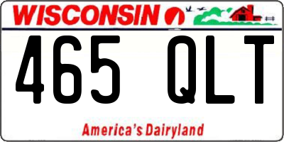 WI license plate 465QLT