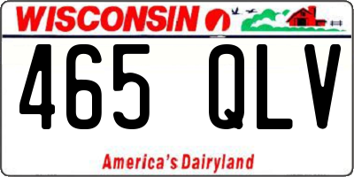 WI license plate 465QLV
